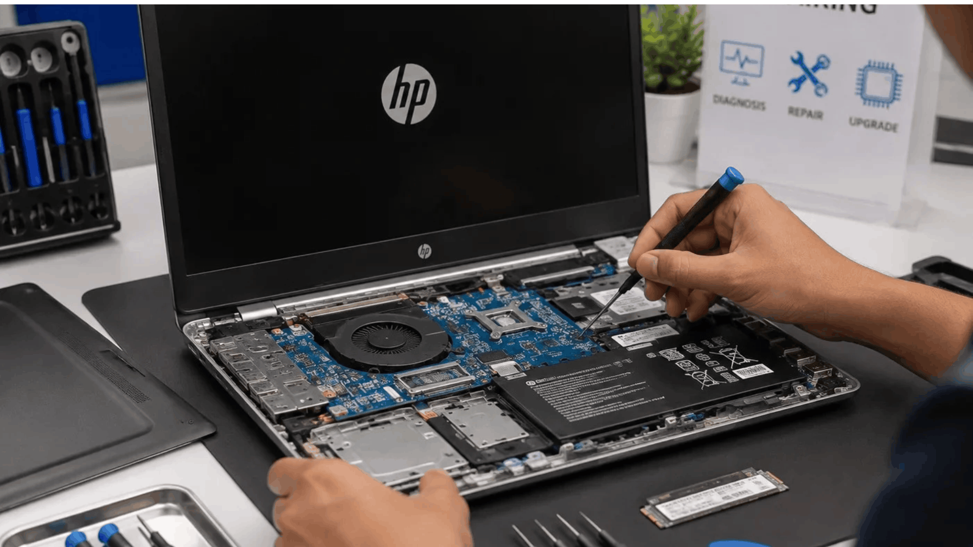 HP Laptop Repair Center in Chanakya Palace